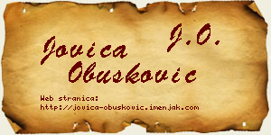 Jovica Obušković vizit kartica